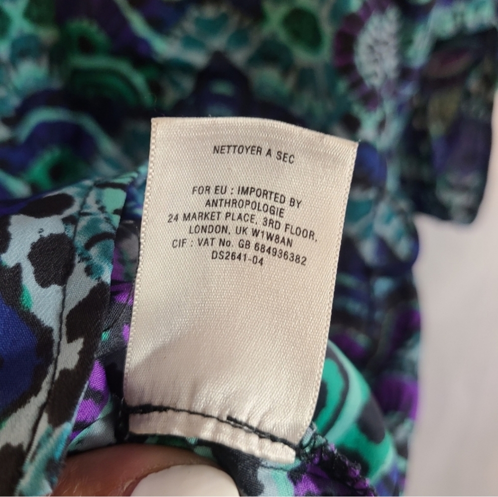 Maeve Anthropologie Women's Mini Bohemian Shirt Dress Frequencies Ikat - Picture 10 of 10